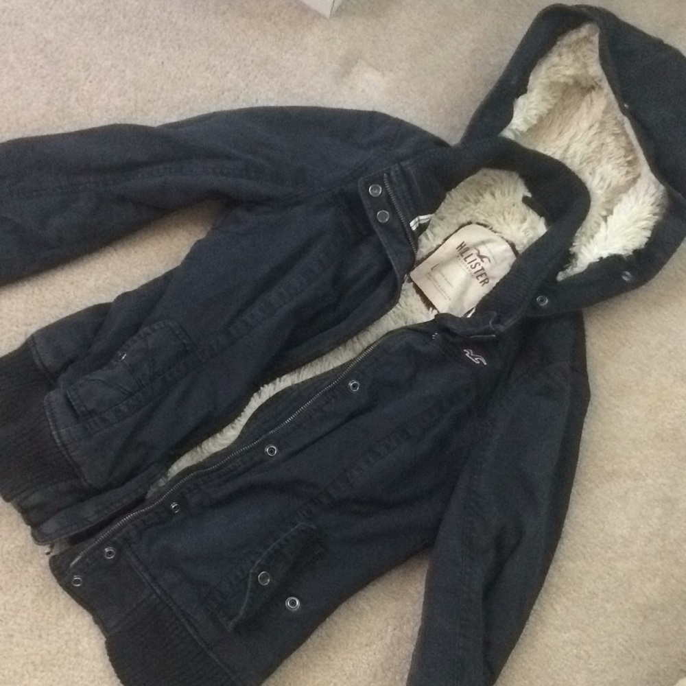 Navy Blue Hollister Winter Coat